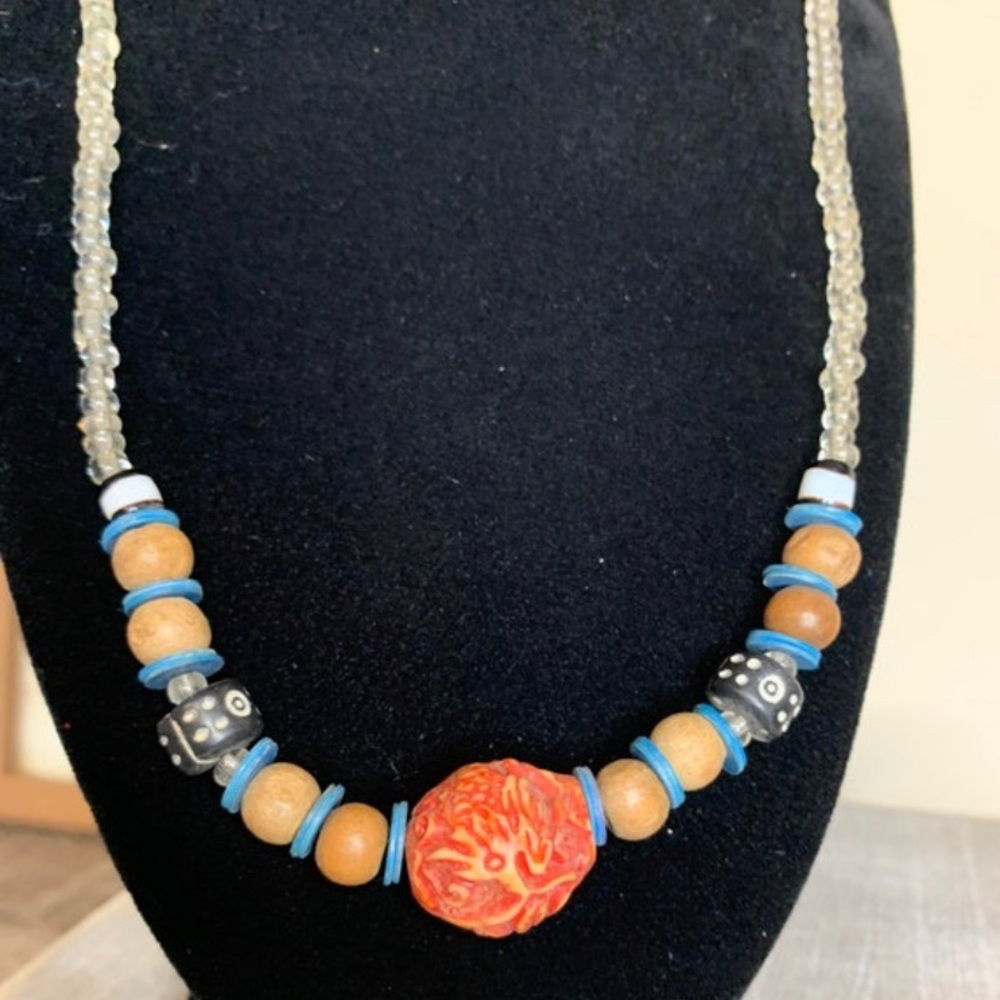 UNISEX-AUTHENTIC AFRICAN BEADED NECKLACE